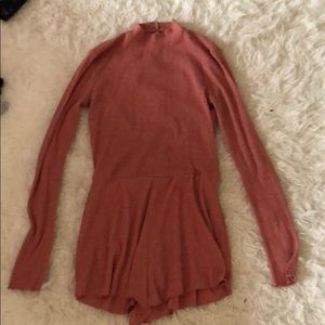 Urban Outfitters Coral/Pink Backless Romper